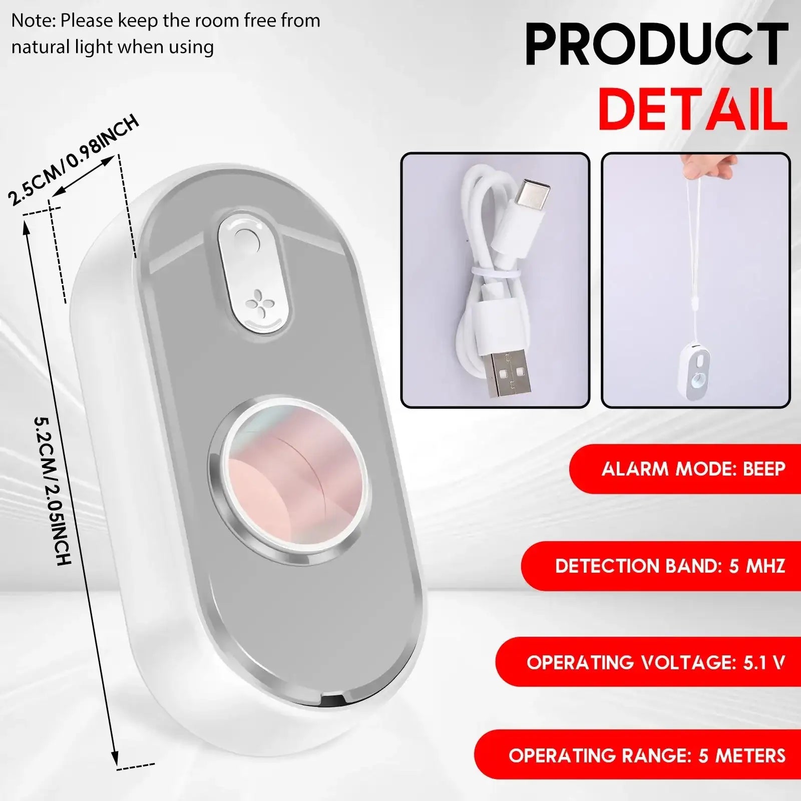 Hidden Camera Detector for Travel, Hotels, Home, Office - AURA