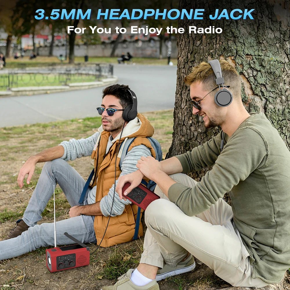 Solar rechargeable radio Radio with LED light Hand rechargeable emergency light - AURA