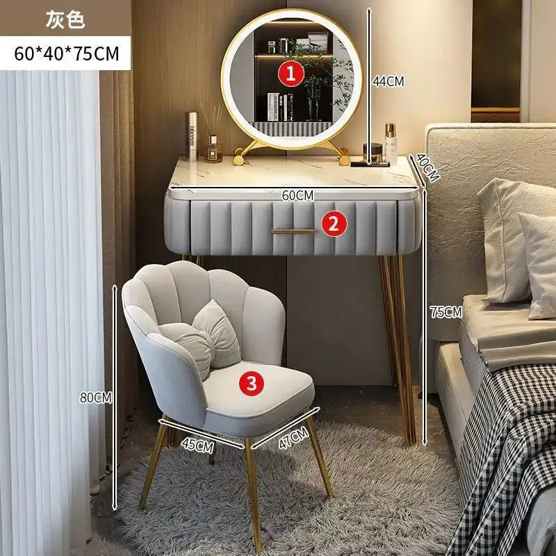 Nordic dressing table bedroom modern simple Internet celebrity ins style dressing table - AURA