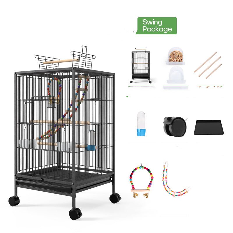 Parrot Xuanfeng Bird Cage With Feeder Toy Grass Nest Breeding Box - AURA
