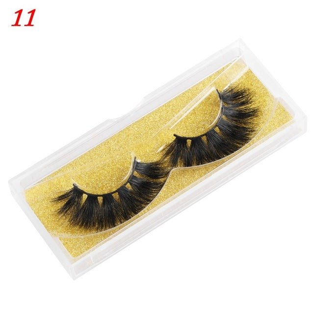 Mink Eyelashes 25mm Wispy Fluffy Fake Lashes - AURA