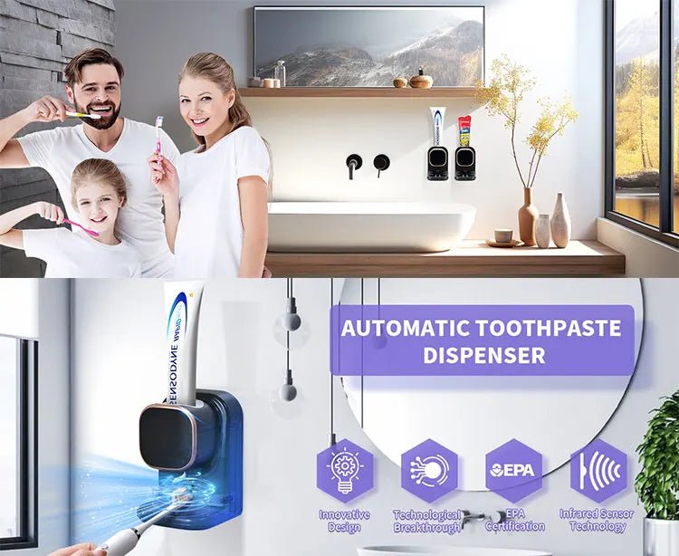 Automatic Toothpaste Dispenser Wall Mounted - Electric - AURA