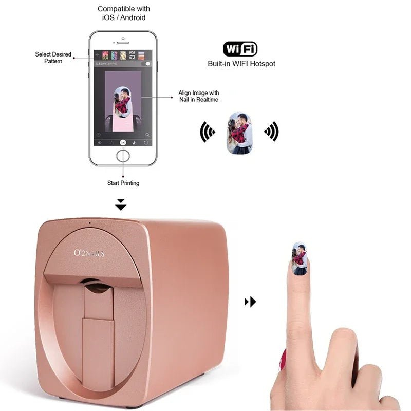 Original Mobile Nail Printer 3d Professional Digital Nails Printer - AURA