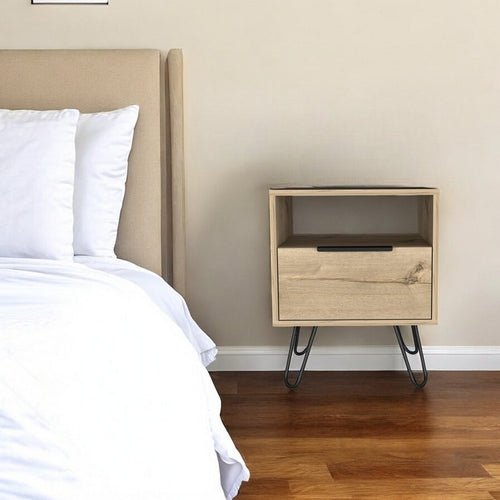 22" Oak Wood Nightstand - AURA