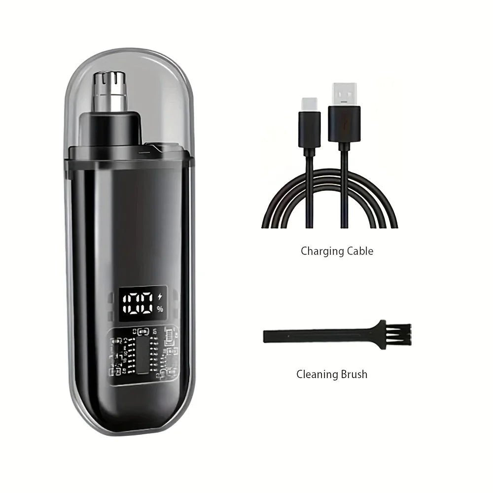 Suitable for men, USB charging nose and ear hair trimmer portable electric nose hair clipper - AURA