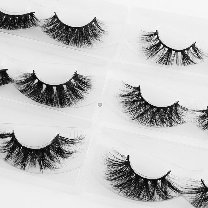 Mink Eyelashes 25mm Wispy Fluffy Fake Lashes - AURA