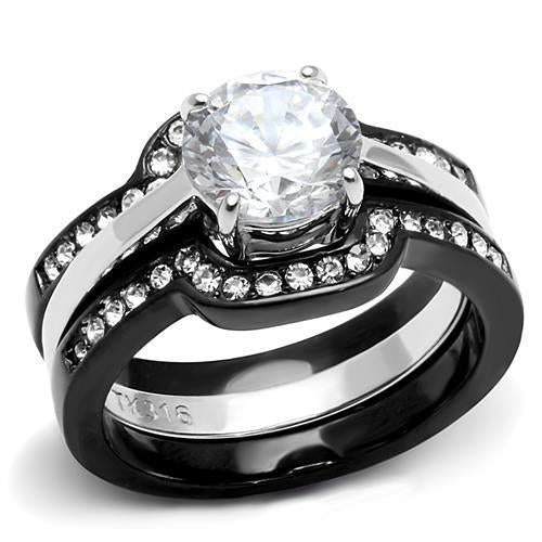 Women Stainless Steel Cubic Zirconia Rings TK3214 - AURA