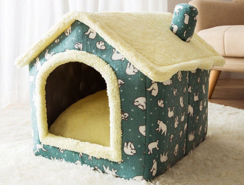 Foldable Dog House Pet Cat Bed Winter Dog Villa - AURA