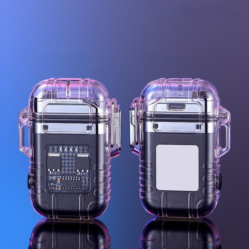 Transparent Shell Double Arc Lighter Waterproof And Windproof - AURA