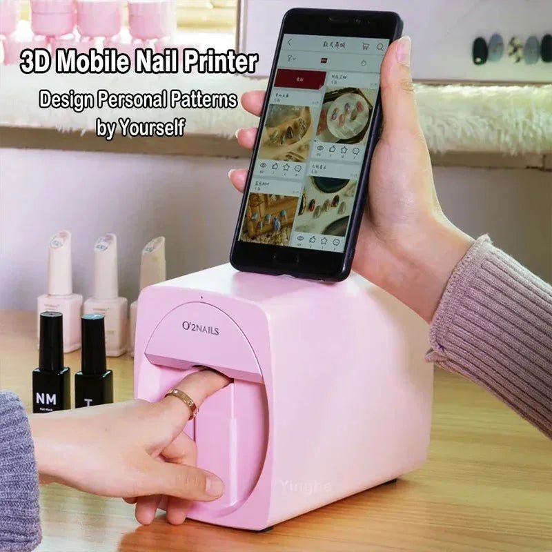 Smart Nail Printer Portable 3D Mobile Nail Painting Machine 2400 DPI Printing Resolution - AURA