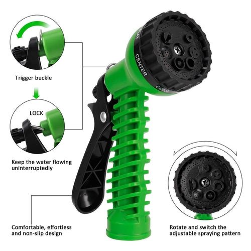 Expanding Expandable Flexible Garden Water Hose w Spray Nozzle 25, 50, - AURA