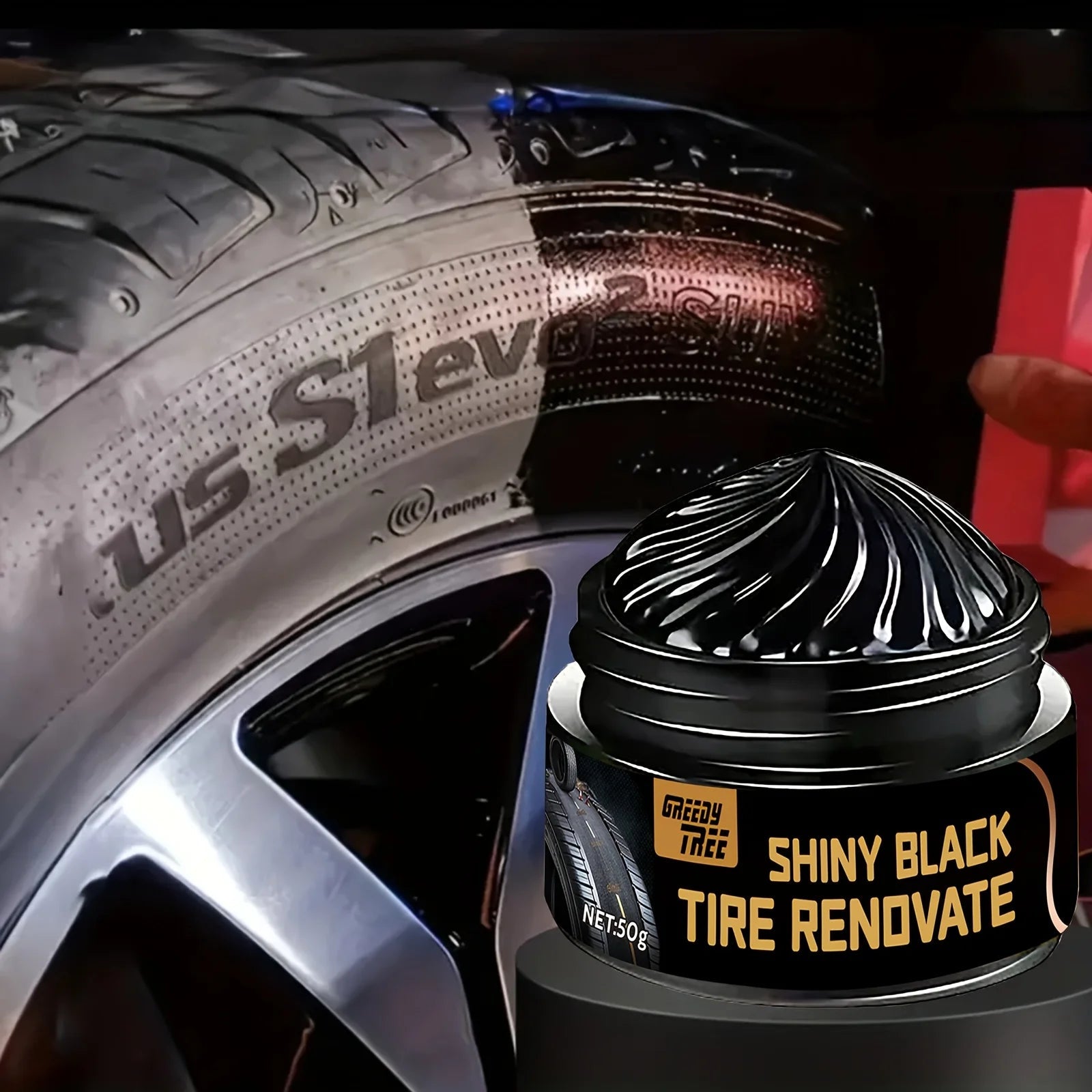 Tire Shine & Plastic Repair Paste - Removes Scratches - AURA