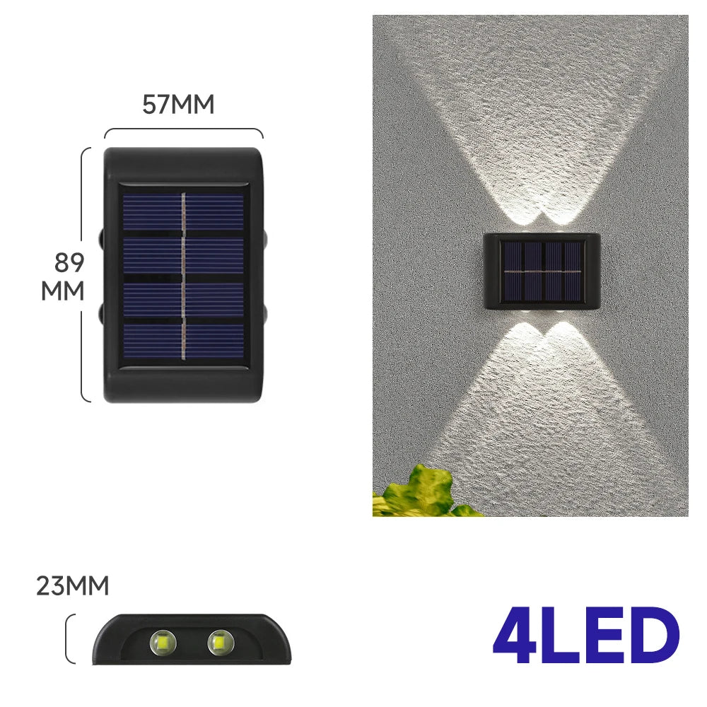 4/6/8/10LED Solar Wall Lamp Outdoor Waterproof Solar Powered Light UP - AURA