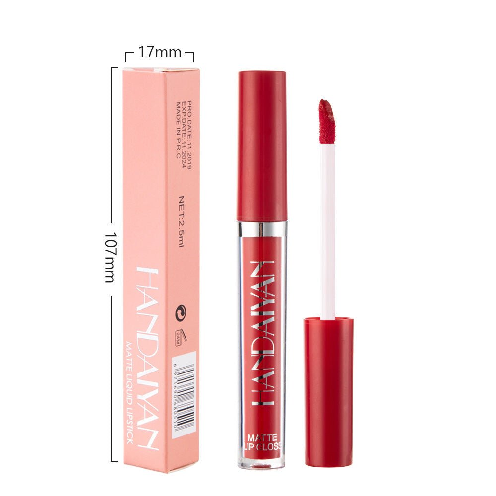 Matte Non - stick Cup Lip Gloss, Non - fading Matte Liquid Lipstick - AURA