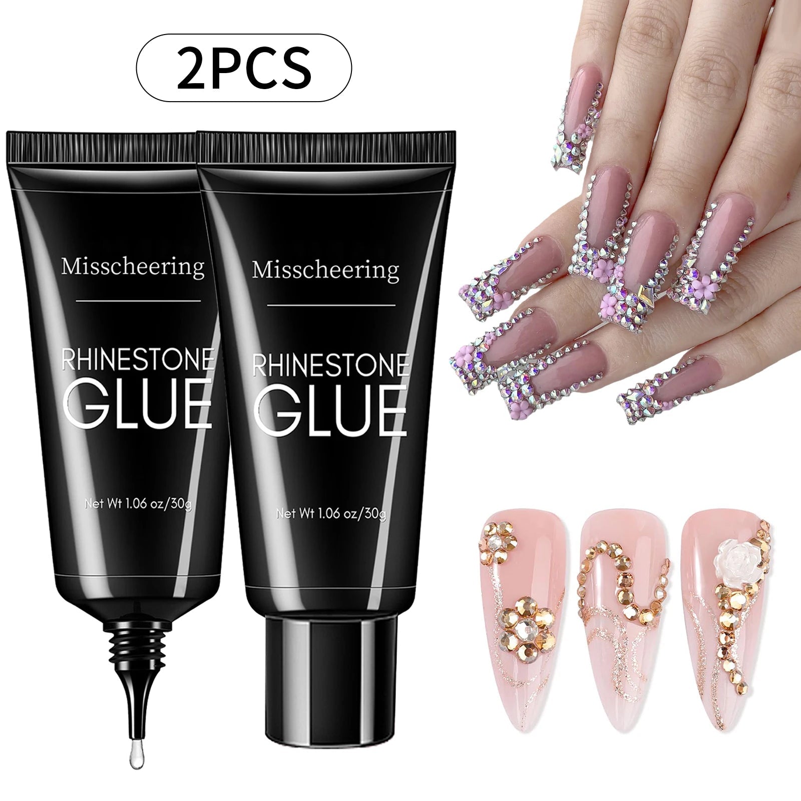 30g Nail Rhinestone Glue for Nails Super Strong Gel Nail Glue - AURA