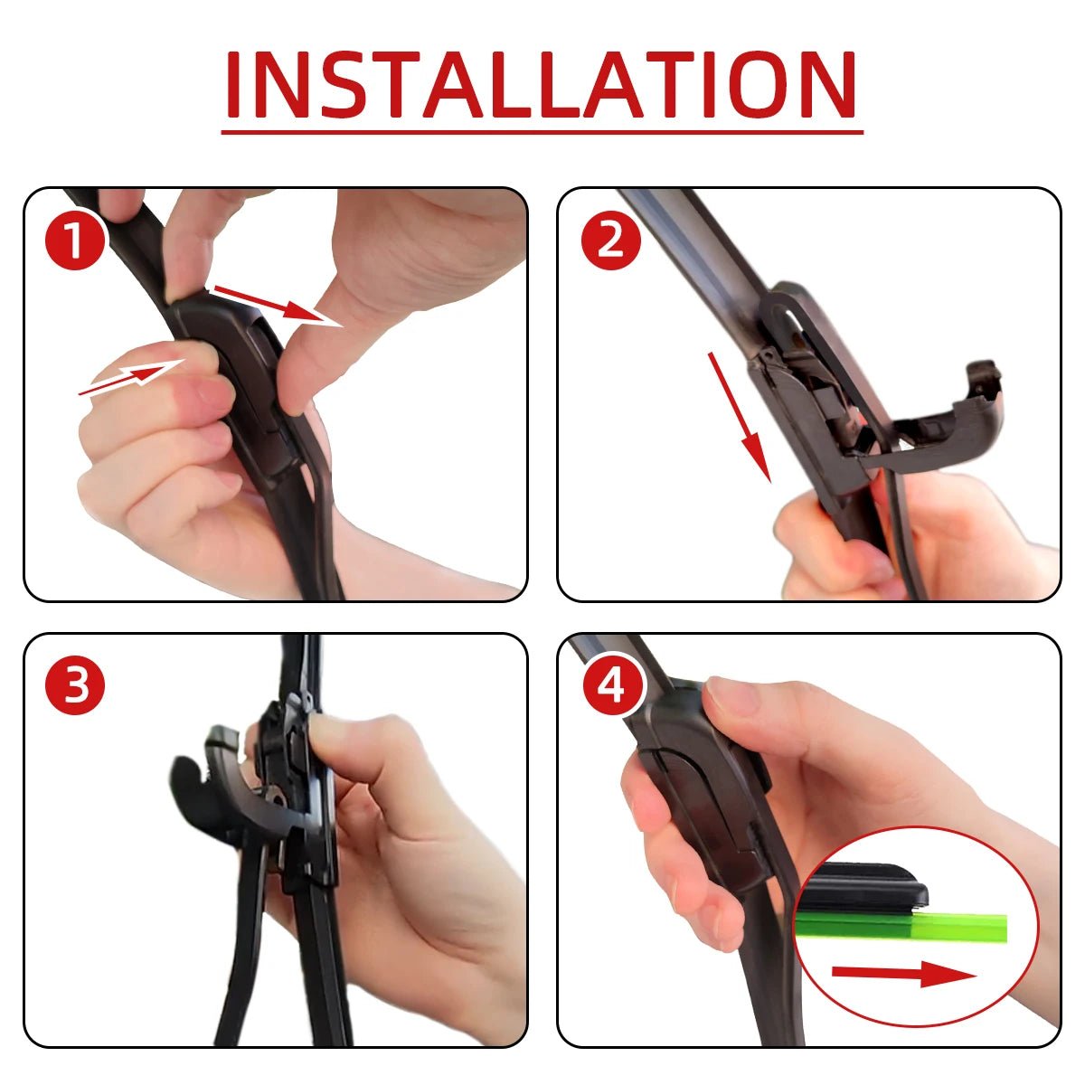 1PC Car Windshield Wiper Blades Hook Universal - AURA