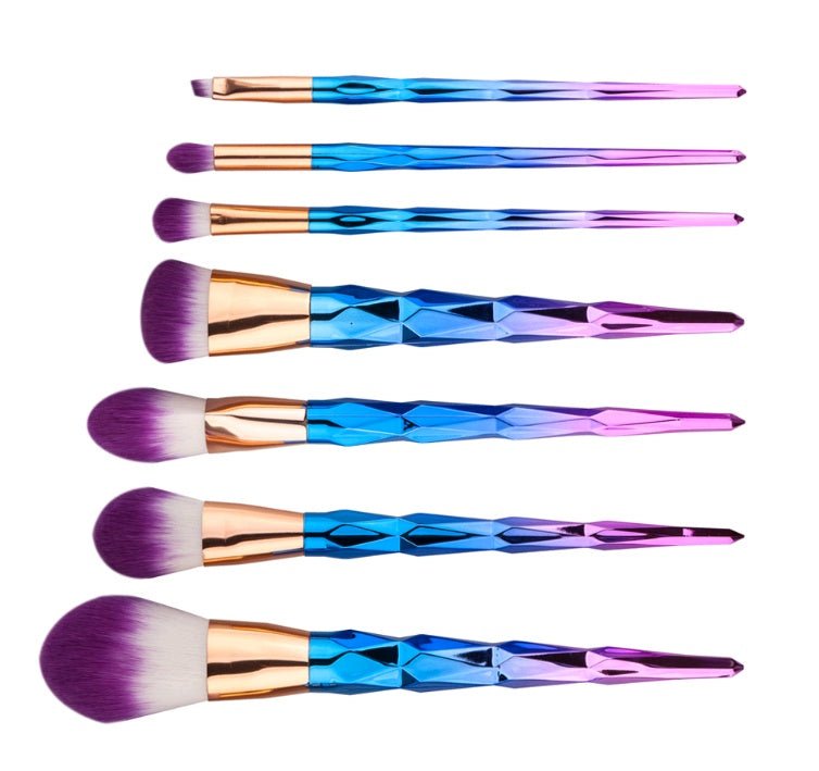 7 makeup brushes, makeup tools, diamond makeup brush foundation brush - AURA