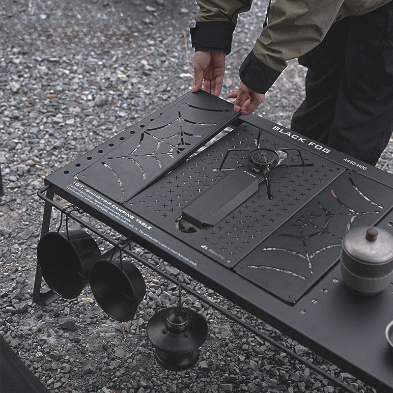 Folding Camping Tables Portable IGT Carbon Steel Ultralight Nature Hike Table - AURA