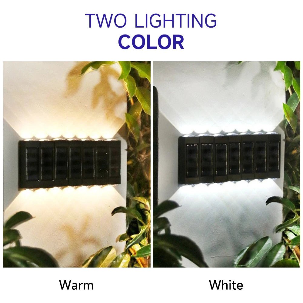 4/6/8/10LED Solar Wall Lamp Outdoor Waterproof Solar Powered Light UP - AURA