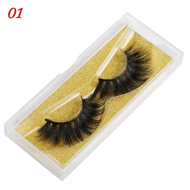 Mink Eyelashes 25mm Wispy Fluffy Fake Lashes - AURA