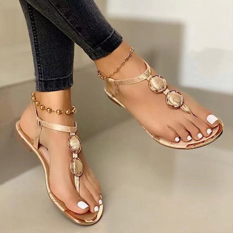 Women's Summer New Casual Flat Thong Beach Sandals - AURA