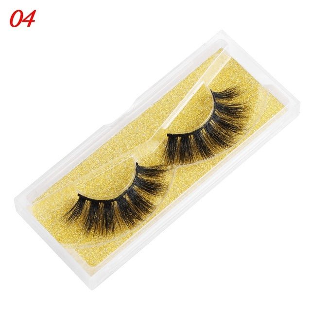 Mink Eyelashes 25mm Wispy Fluffy Fake Lashes - AURA