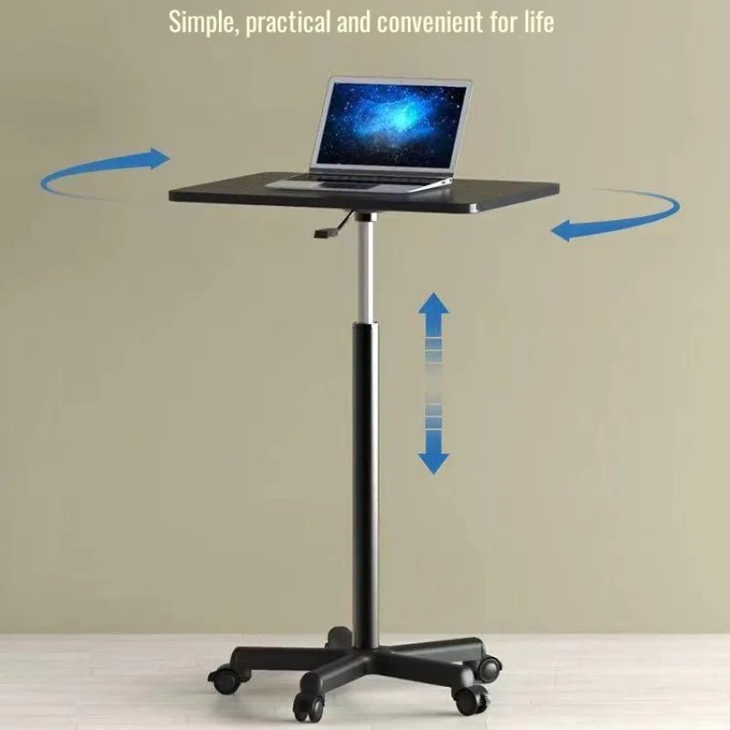 Small lift desk computer desk work desk with pulleys movable standing desk - AURA
