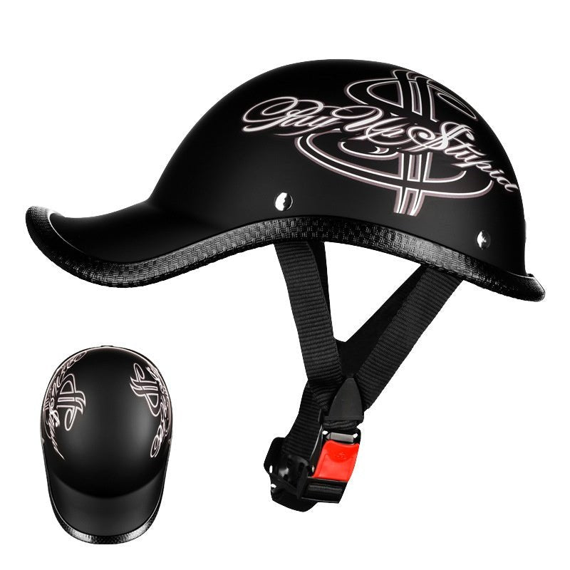 Electric Battery Motorcycle Helmet Retro Half Helmet - AURA