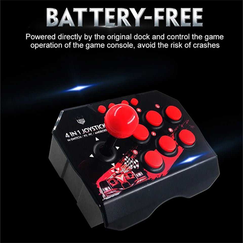 4 in 1 Retro Arcade Station Fighting Stick Game Joystick Controller USB Wired - AURA