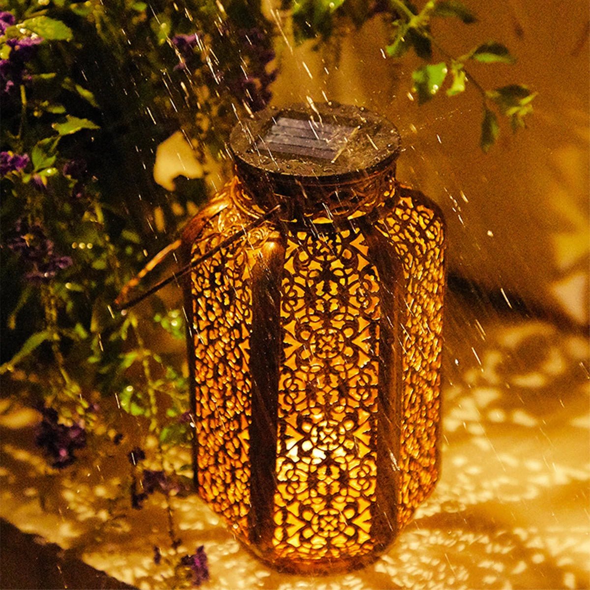 Led Solar Light Solar Hanging Lantern Retro Solar Iron Art Lantern Decorative - AURA