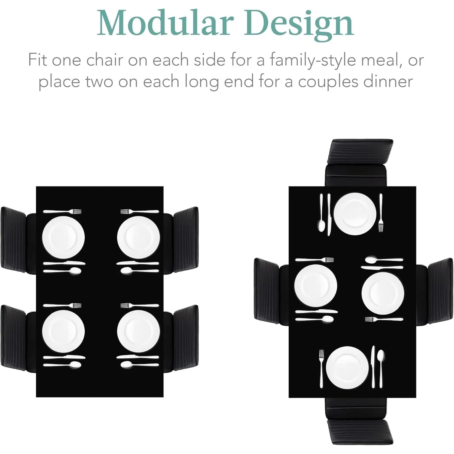 5 - Piece Glass Dining Set Compact Space - Saving w/Glass Tabletop - AURA