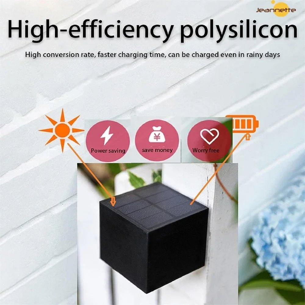 LED Solar Light Outdoor Garden Square Wall Lamp Sunlight Sensor IP65 Waterproof lamp - AURA