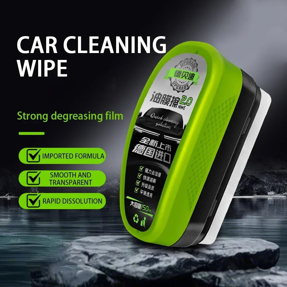 Car glass oil film wipe, front windshield side window - AURA