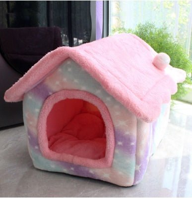 Foldable Dog House Pet Cat Bed Winter Dog Villa - AURA
