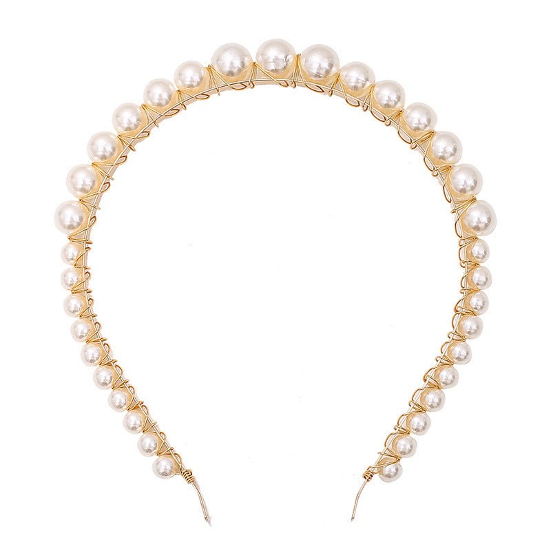 Thin pearl headband - AURA