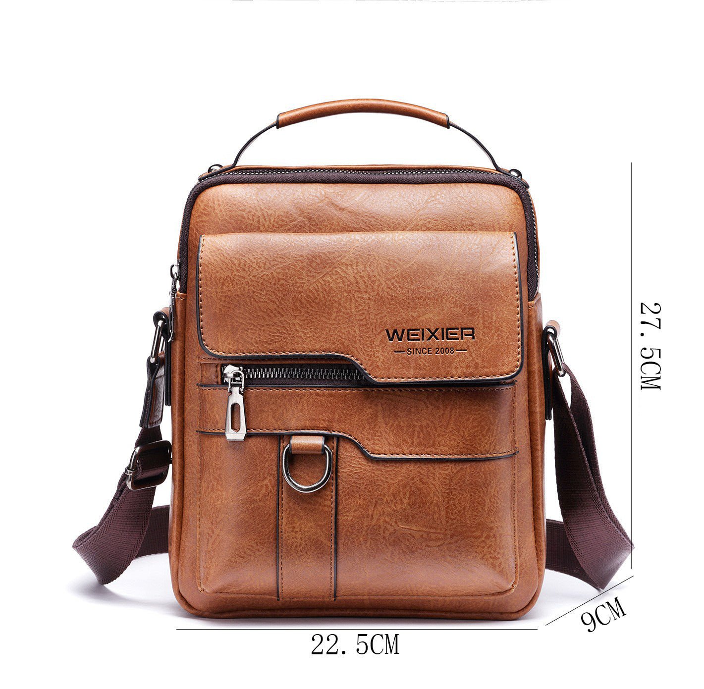 Popular Men's Messenger Bag One Shoulder Retro Business Backpack - AURA