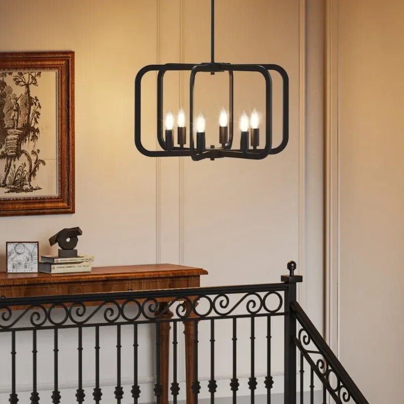 Farmhouse Candle Chandelier Light Fixture for Dining Room, Kitchen - AURA