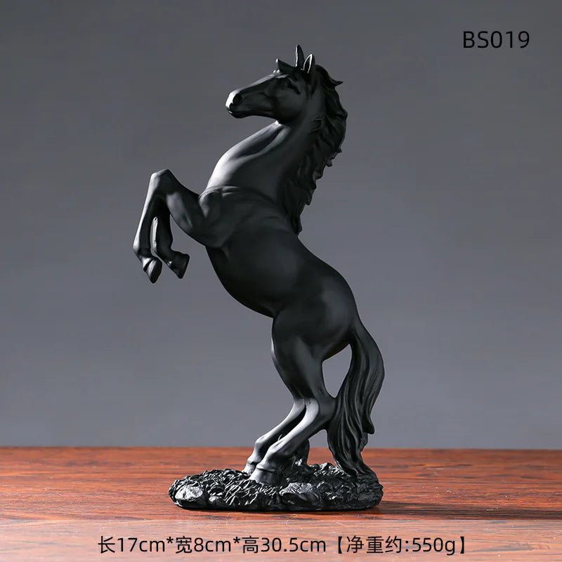 European Style Home Resin Victory Horse Statue - AURA
