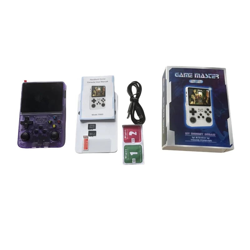 Console R36s 128gb Retro Handheld Video Game Console 3.5inch for Kids - AURA