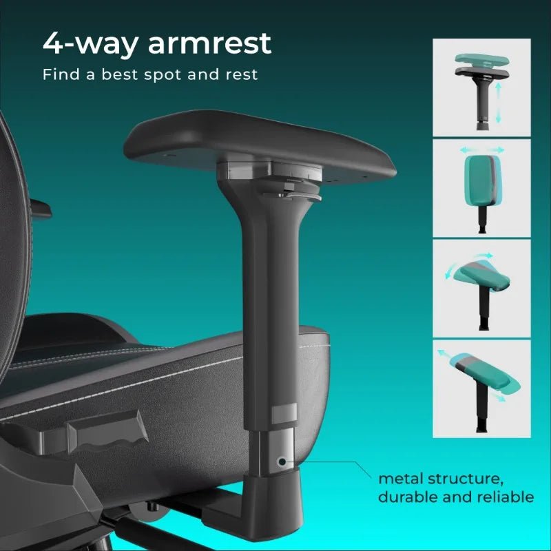 Morphling Gaming Chair Dynamic Lumbar Support and Thicken Seat, Height Adjustable Game Chair with 360° - Swivel Seat - AURA