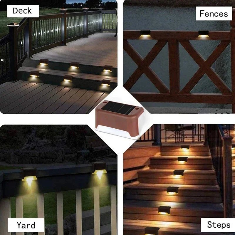 Solar LED Lights Outdoor Garden Light Deck Lamp Solar Stairs Light Waterproof - AURA