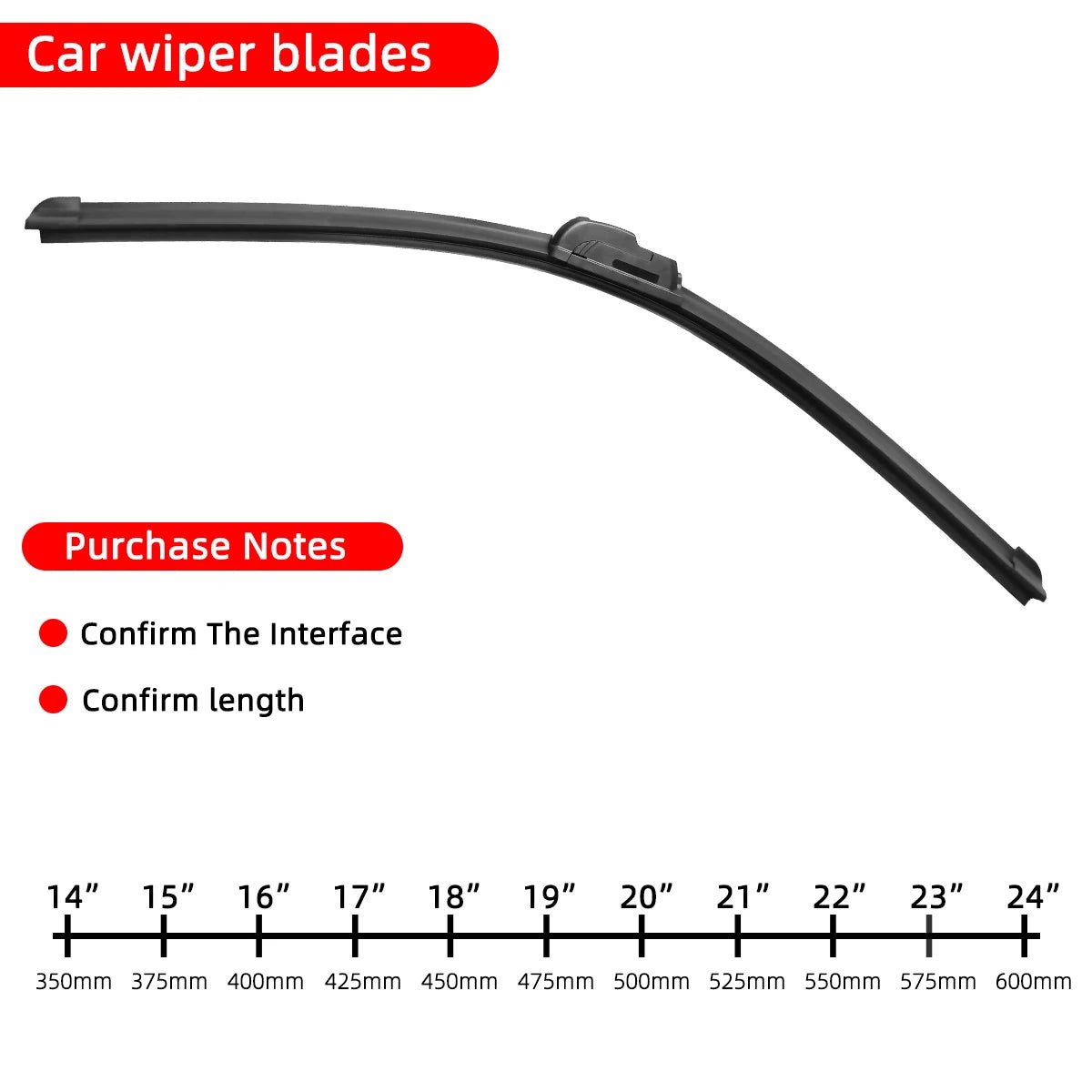1PC Car Windshield Wiper Blades Hook Universal - AURA