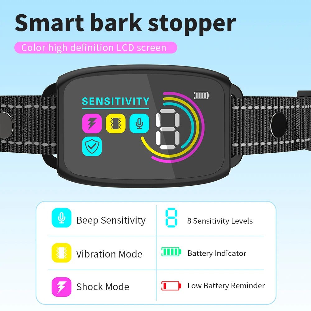 Smart Automatic Anti Barking Dog Collar Rechargeable Bark - AURA