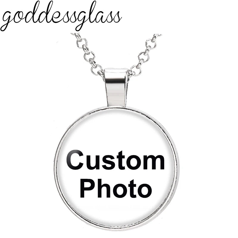 Personalized Photo Custom pictures Silver plated Crystal Wings glass - AURA
