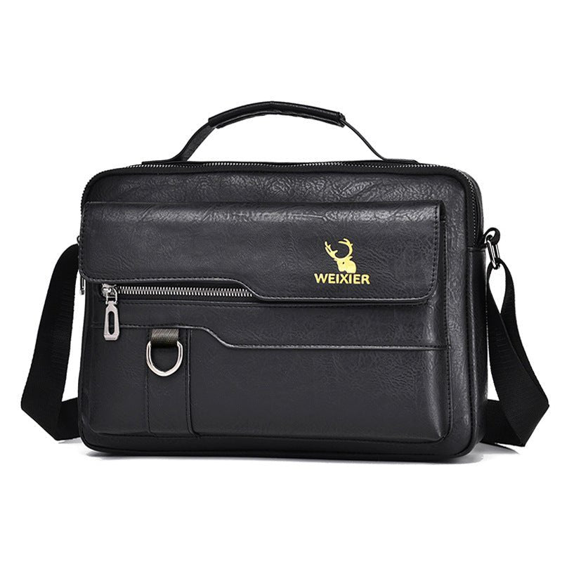 Popular Men's Messenger Bag One Shoulder Retro Business Backpack - AURA