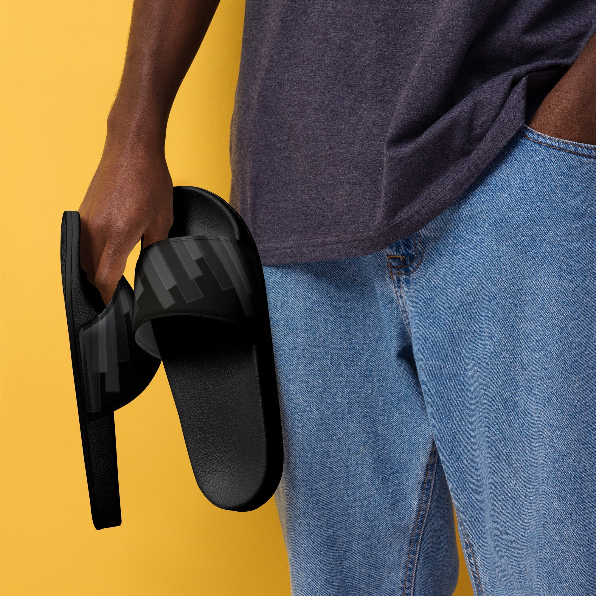 Vizzi - Men's Slides - 02 Black C - AURA