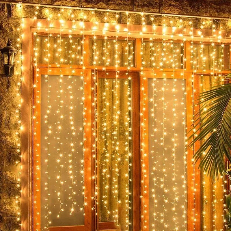 LED Curtain Solar String Lights Outdoor Garden Pavilion Window - AURA