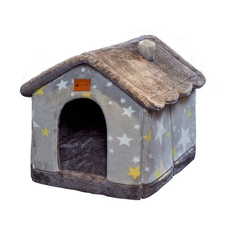 Foldable Dog House Pet Cat Bed Winter Dog Villa - AURA