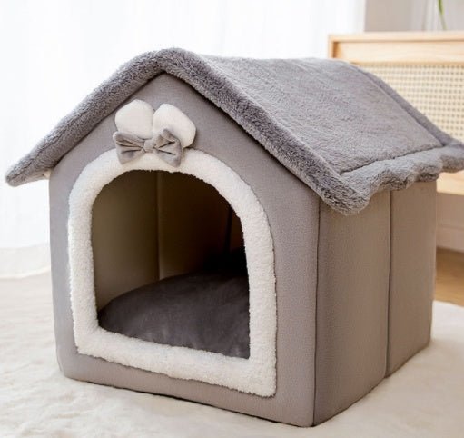 Foldable Dog House Pet Cat Bed Winter Dog Villa - AURA