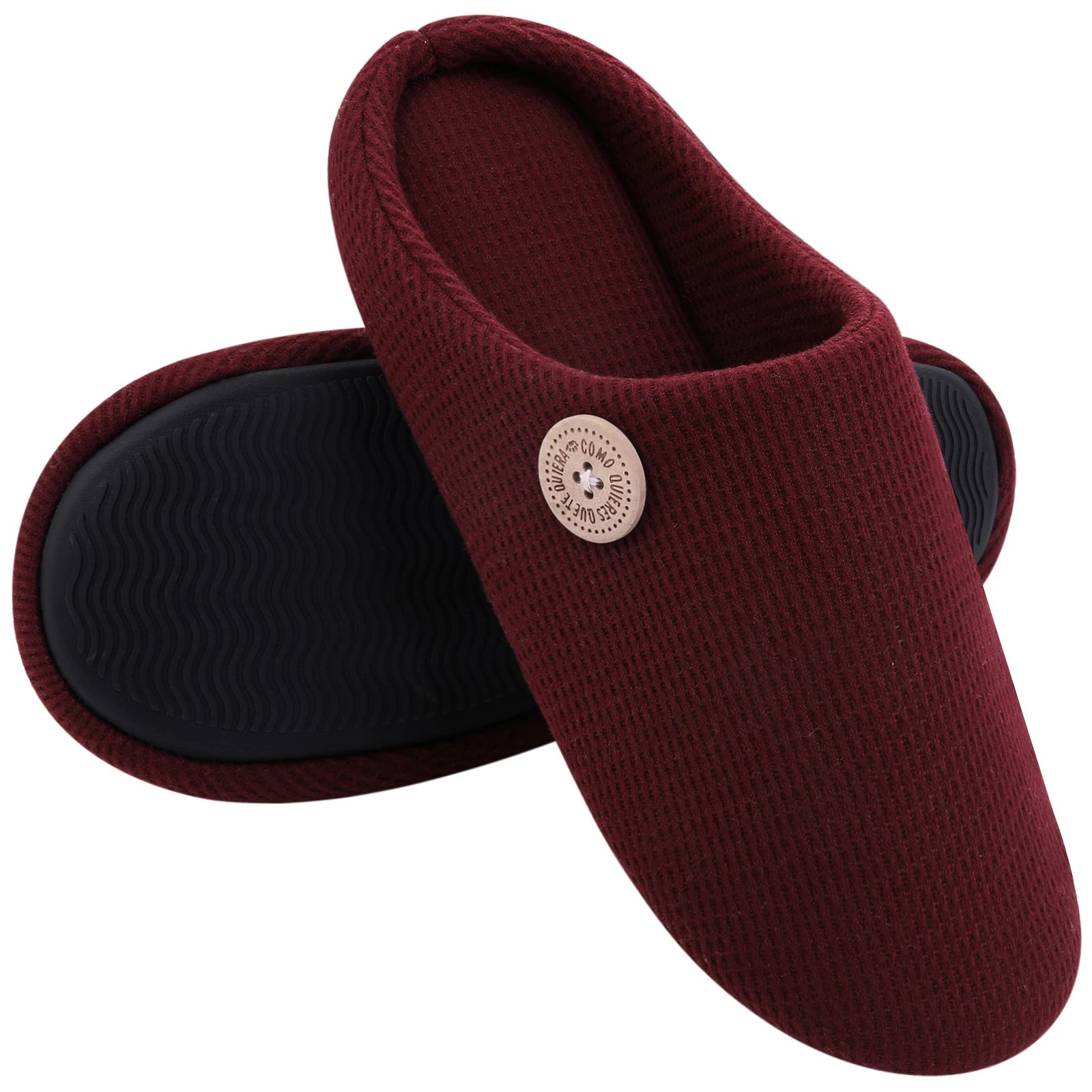Classic Men Slippers Indoor Men Slippers Fashion Men House Slippers Outdoor Antiskid Soft Men Flat Slippers Winter Bedroom Shoes - AURA